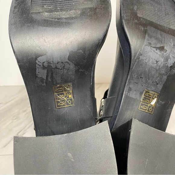 Jeffrey Campbell Operator Harness Black Leather Heeled Boot 9 - Picture 11 of 14